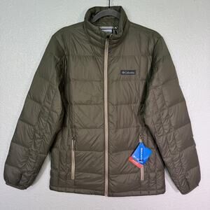Columbia Jacket Mens Small Green Voodoo Falls 590 TurboDown Omni-Heat Puffer
